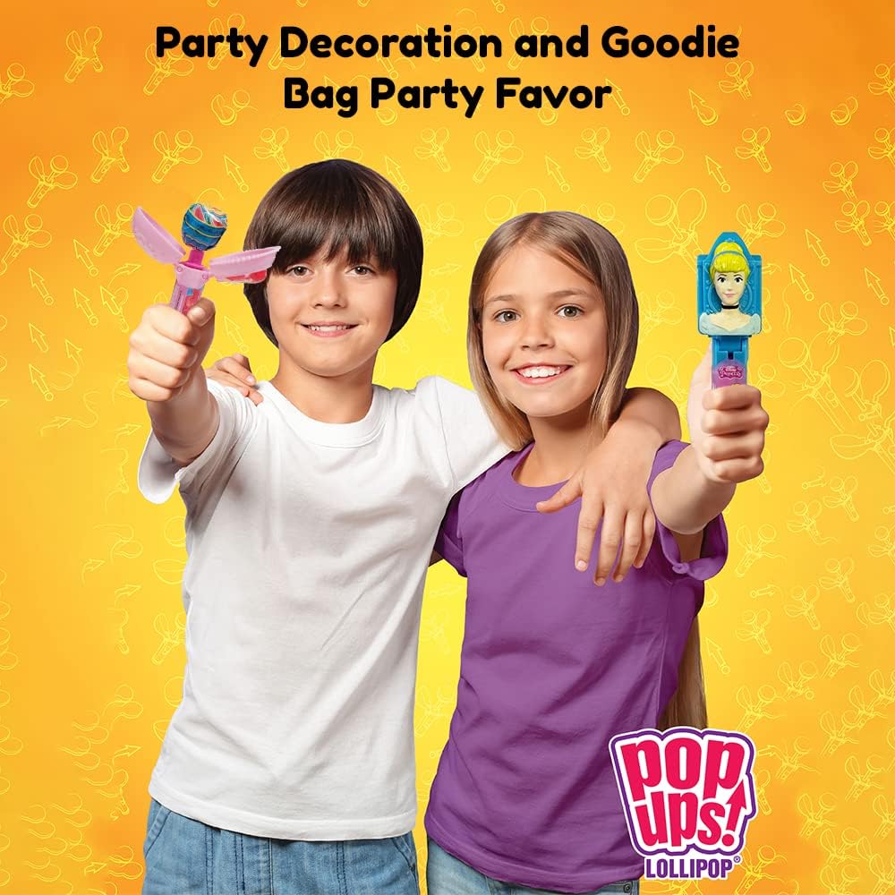 Pop Ups! Batman, Harley Quinn & Joker Lollipop Holder - 12 Lollipops With Cases - Individually Wrapped Candy Party Favors - Just