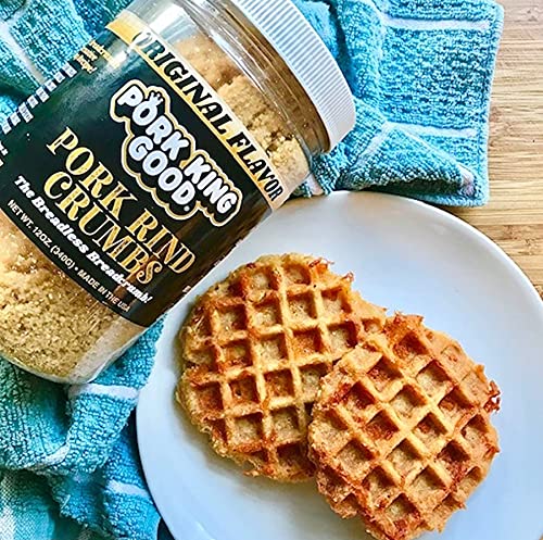 Pork King Good - Pork Rind Breadcrumbs - 2 Pack! Keto Friendly, Paleo, Gluten-Free, Sugar Free, Zero Carb Panko Substitute (Two