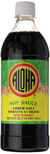 Aloha Lower Salt Soy Sauce, 24 Ounce (Pack Of 2)