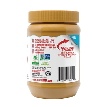 Wowbutter - Creamy Soy Spread - Peanut Free, Tree Nut Free - Vegan Plant Protein - Gluten Free - Non-Gmo - 35.3 Oz