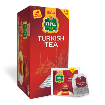 Turkish Tea Black, Count Of 25 Black Tea Bags - Flavourful Taste Of Black, Freshly Packed With Heritage Taste Of Turkish Tea Bag