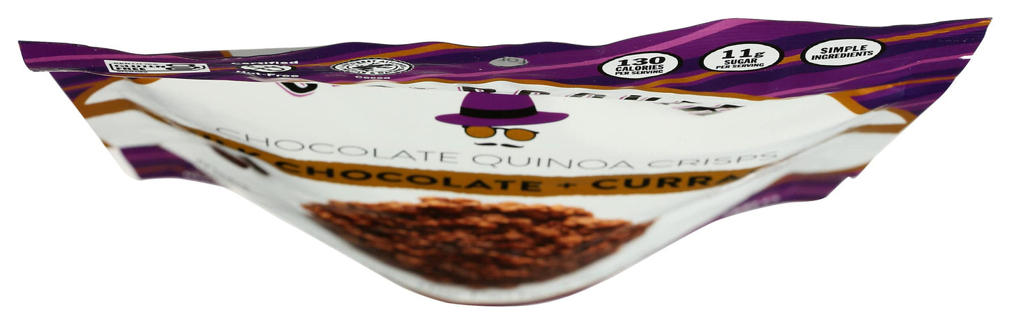 Undercover Quinoa Chocolate Quinoa Crisps, Milk Chocolate & Currants, Gluten-Free, Nut-Free, 8-Pack, 2oz Bags