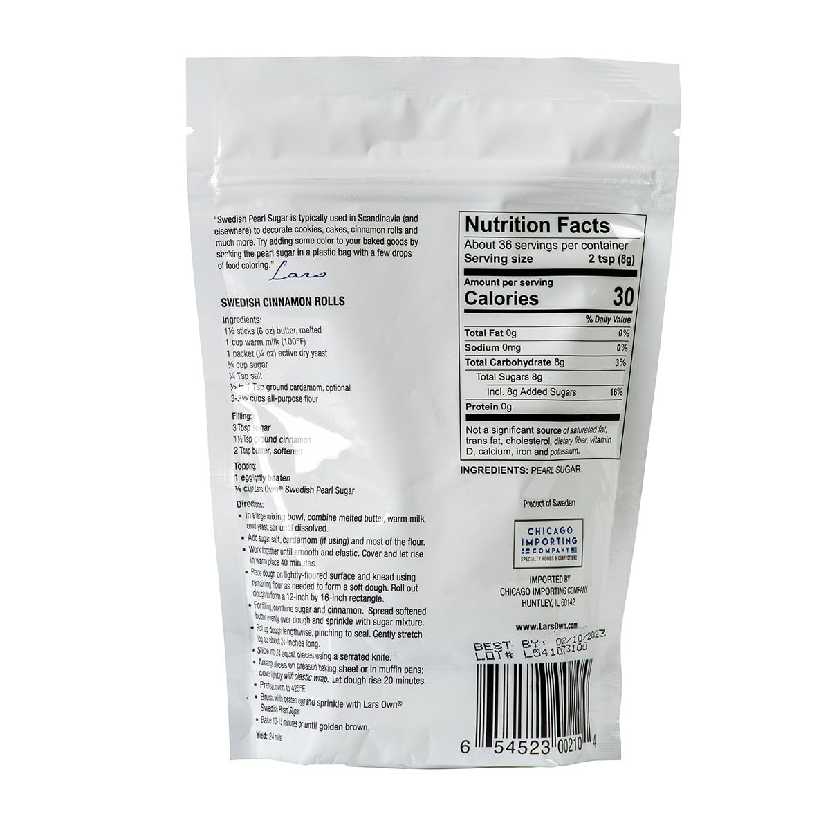 Lars' Own Swedish Pearl Sugar, 10 Ounce