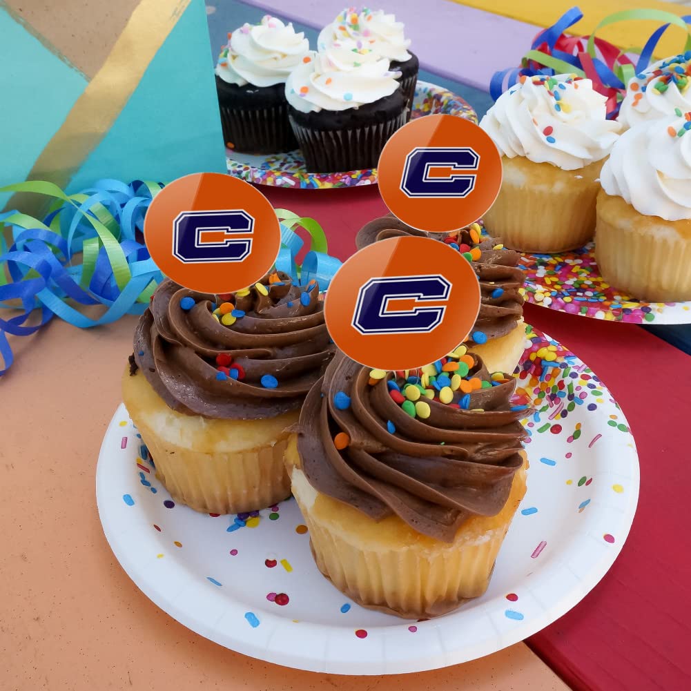 Carroll University Secondary Logo Cupcake Picks Toppers Decoration Set Of 6