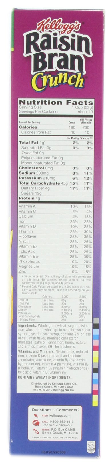 Kelloggs Raisin Bran Crunch Cereal - 24.8 Ounce (Pack of 2)