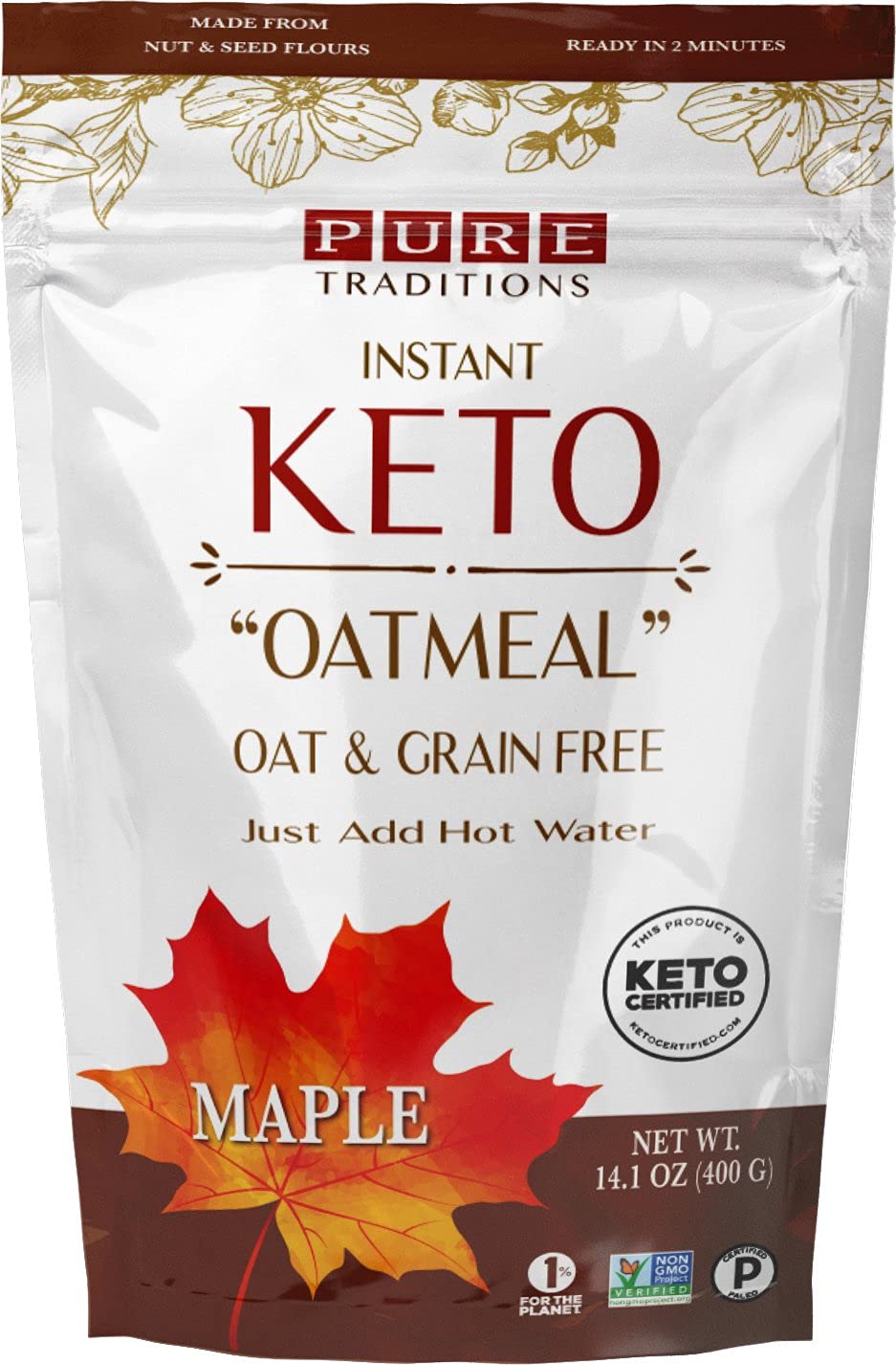 Instant Hot Cereal, Maple, Certified Paleo, Vegan, Grain & Gluten Free, 14 Servings