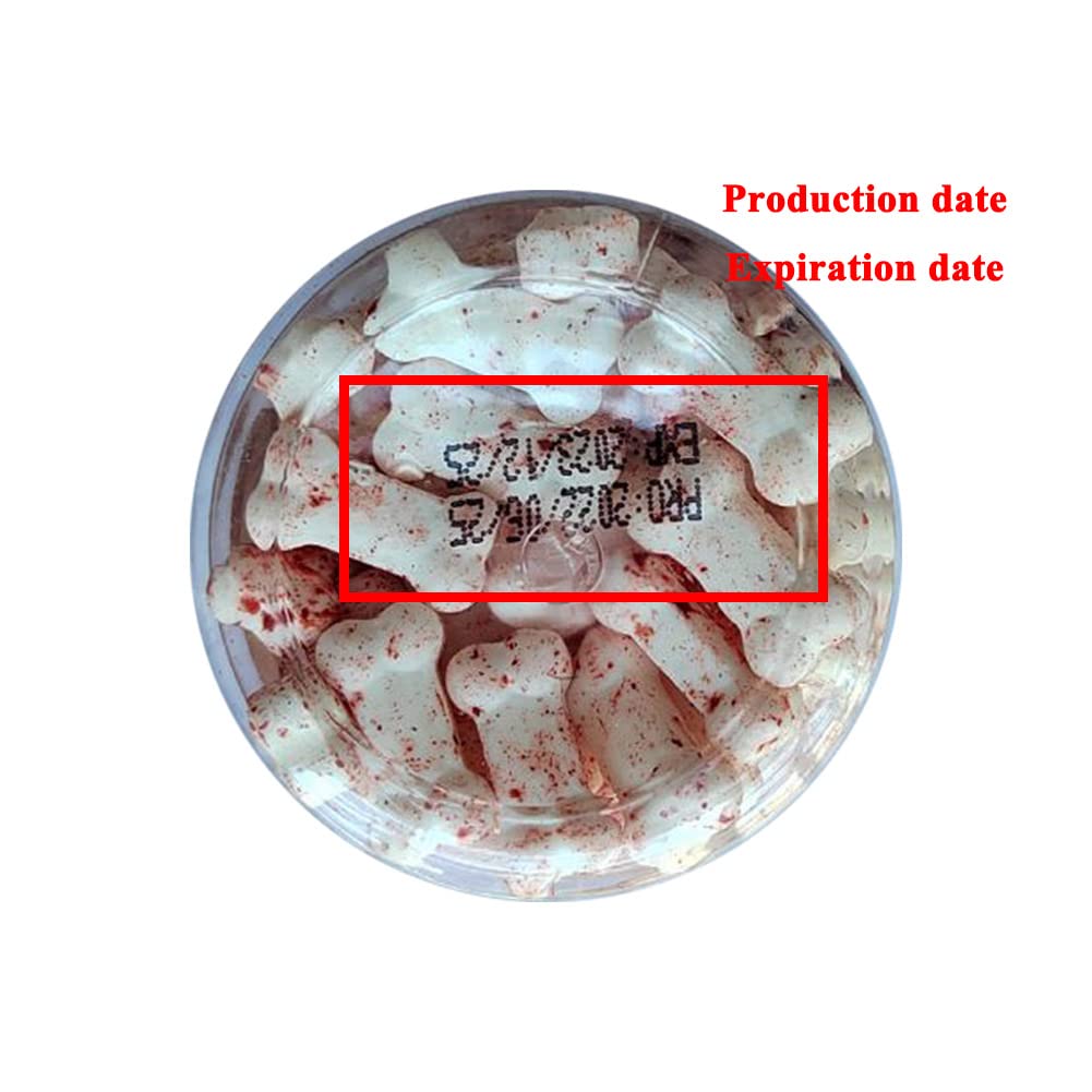 1 Bottle Bloody Red Dog Bones Candy Cake Cupcake Toppers Cookie Decorations Edible Dessert Sprinkles for Halloween Christmas Cak