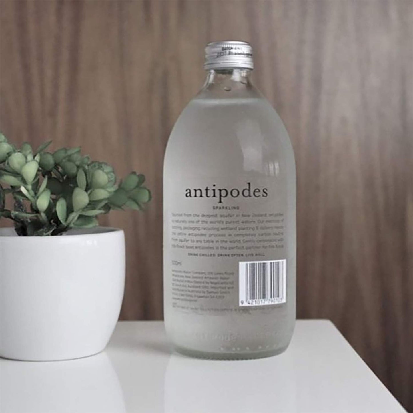 ANTIPODES Sparkling Water - 16.9 Fl Oz (Pack of 12 Glass Bottles)