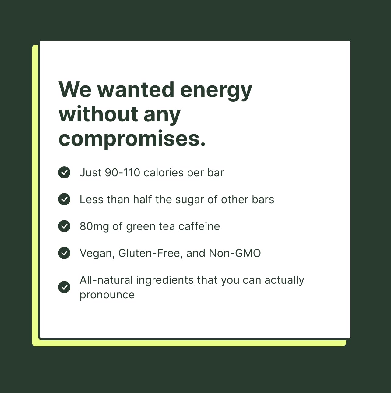Verb Caffeinated Energy Bars Chocolate Peanut Butter Cup (26G, Pack Of 16) 110-Calorie Delicious Energy Bar, Gluten Free On-The Go Snack With 80Mg Green Tea Caffeine, Only Real-Food Ingredients