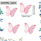 48Pcs Edible Butterflies For Cake Decorations Pink Wafer Paper Butterfly Cupcake Toppers Wafer Glutinous Paper Butterflies For W
