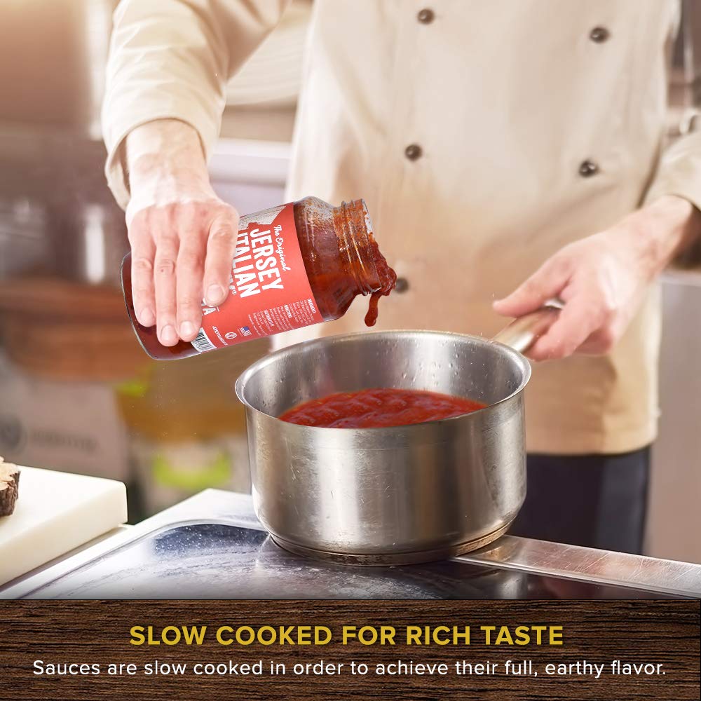 Jersey Italian Gravy-24 Oz Jar-Gourmet, All Natural All Purpose Tomato Sauce For Pasta And More, No Artificial Ingredients- Vegan Friendly-Authentic Recipe For Pasta, (Arrabbiata, 6 Pack)