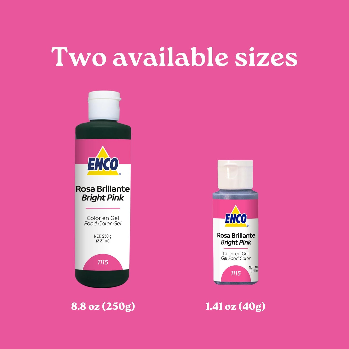 Enco Food Coloring Gel Bright Pink 8.8 Oz (250G) Concentrated, Vegan