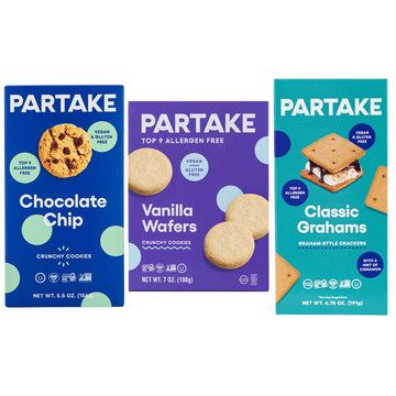 Partake Foods Gluten Free Chocolate Chip Mini Cookie Snack Packs (Variety - Box Packs)