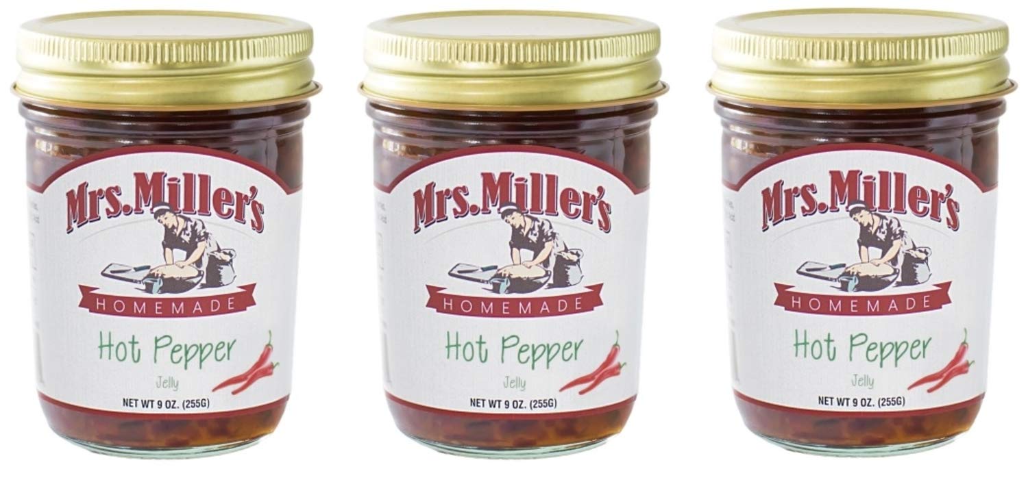 Mrs. Miller s Homemade Jelly, Hot Pepper, 9 OZ (Pack of 3)