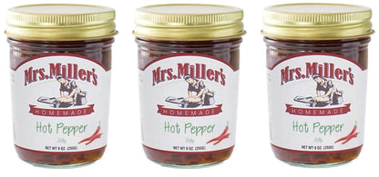Mrs. Miller s Homemade Jelly, Hot Pepper, 9 OZ (Pack of 3)