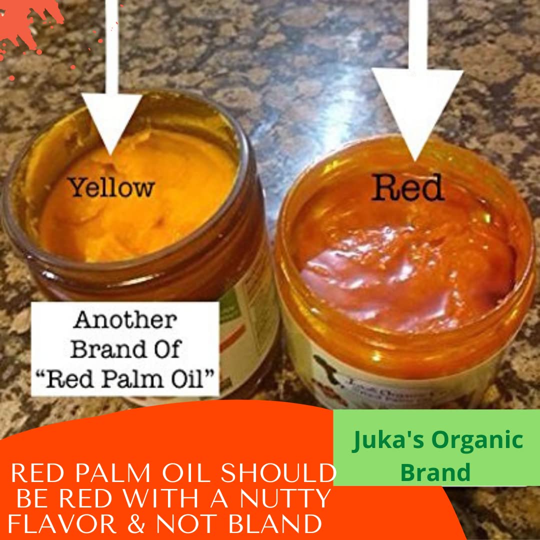 Jukas Organic Co. Red Palm Oil - 100% Organic & Natural - 16.9 Fl Oz