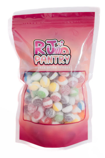 Freeze Dried Fruit Crunch Candy (Sour, 4 Oz) Treat Gift Bag Strawberry, Green Apple, Grape, Lemon, And Orange Sour Candy