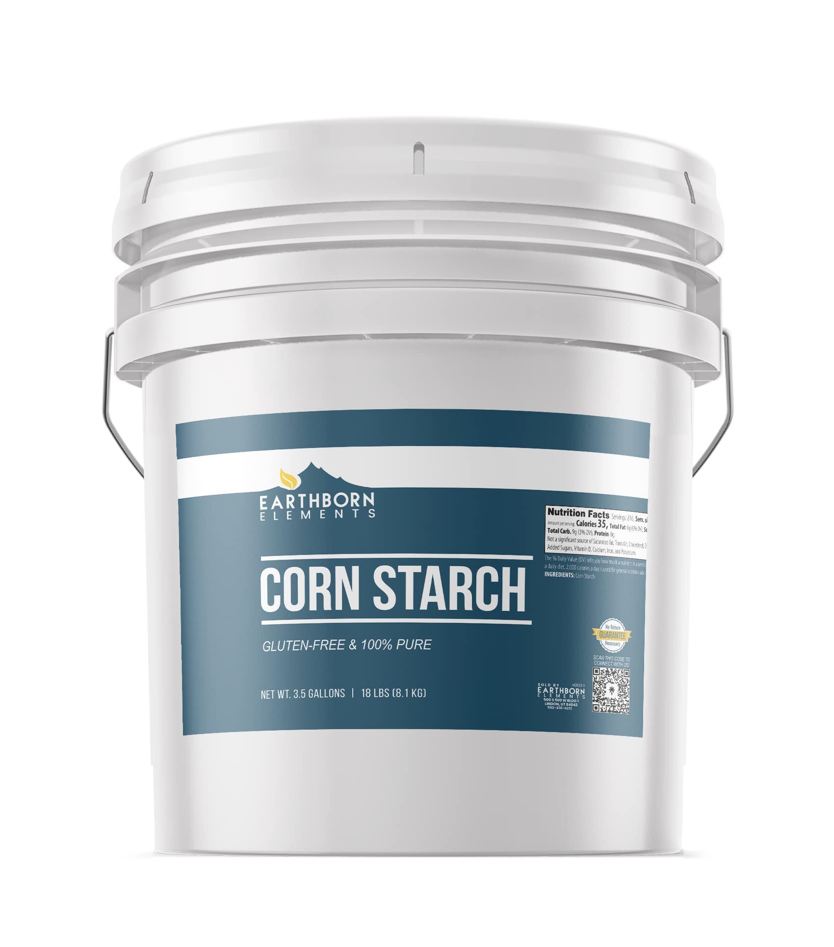 Earthborn Elements Corn Starch (3.5 Gallon), Thickener For Sauces, Soup, & Gravy