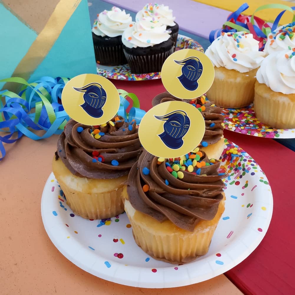 Worcester State Lancers Secondary Cupcake Picks Toppers Decoration Set Of 6