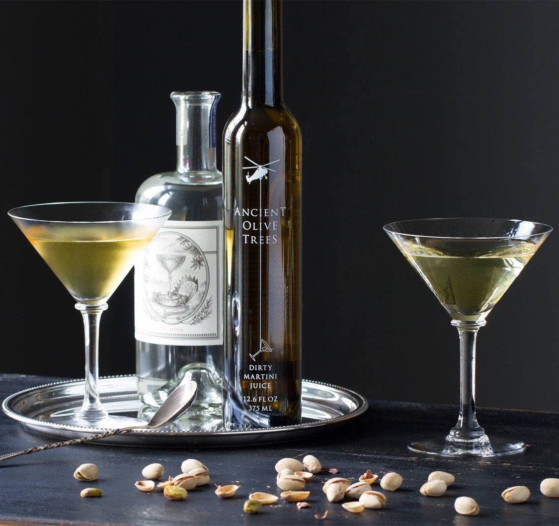 ANCIENT OLIVE TREES Dirty Martini Juice with Balsamic Vinegar & Olive Oil, Dinner Party Pack, 12.6 Fl Oz (Pack of 3)