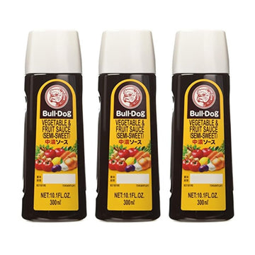Bull-Dog Chuno Semi-Sweet Sauce, 10.1 Fl. Oz., 3 Bottles