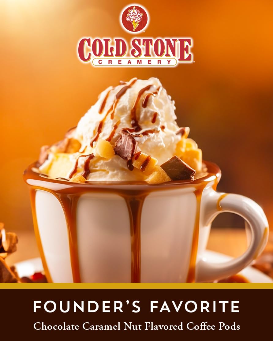 Cold Stone Creamery Beverages Coffee Pods, Founders Favorite, 40 Count, Compatible with K Cup malt-inspired