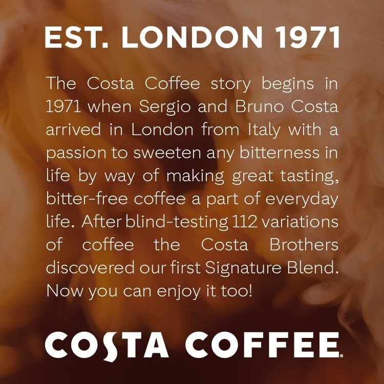 Costa Coffee Dark Roast Single Serve Pods - Signature Blend - 10 Count