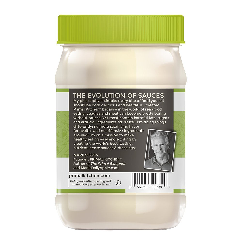 Primal Kitchen Avocado Oil Mayo, (Plastic Jar) Gluten And Dairy Free, Whole30 And Paleo Approved, 16 Fl Oz (Pack Of 1)