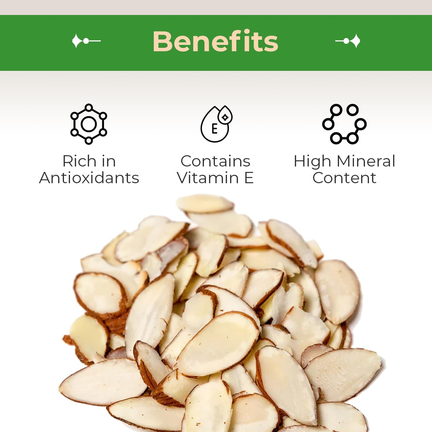 Sincerely Nuts – Raw Natural Sliced Almonds | 1 Lb. Bag | Delicious Guilt Free Snack | Low Calorie, Vegan, Gluten Free | Gourmet Kosher Food | Source Of Fiber, Protein
