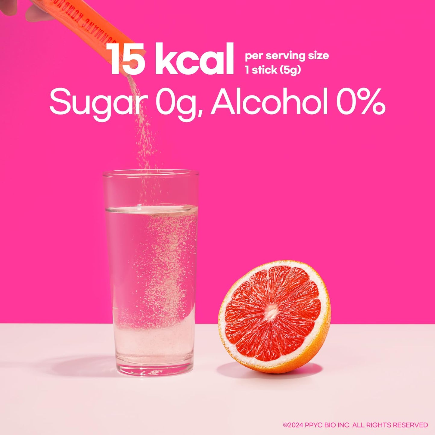 SUNMANC Kombucha Powdered Drink Mix, Sparkling Probiotic, 1.76 oz, Low Calorie, Sugar 0g, Low Caffeine, G fruit Flavor