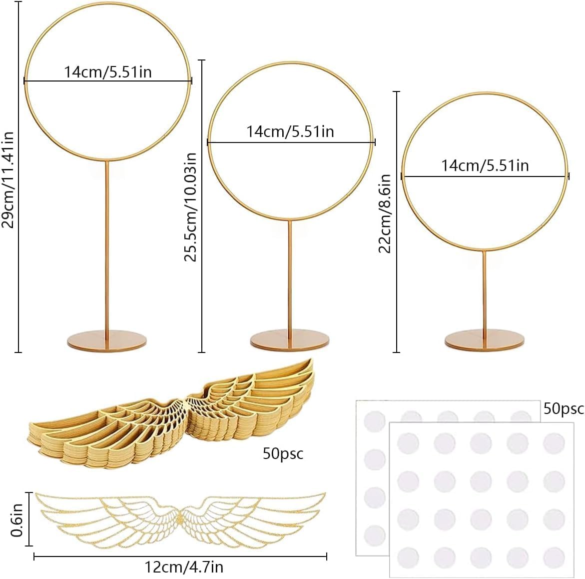 103 Pcs Wizard Party Chocolate Decoration, With 3 Pcs Gold Goal Posts, 50Pcs Golden Wings Chocolate Wafer Cupcake Toppers With 5