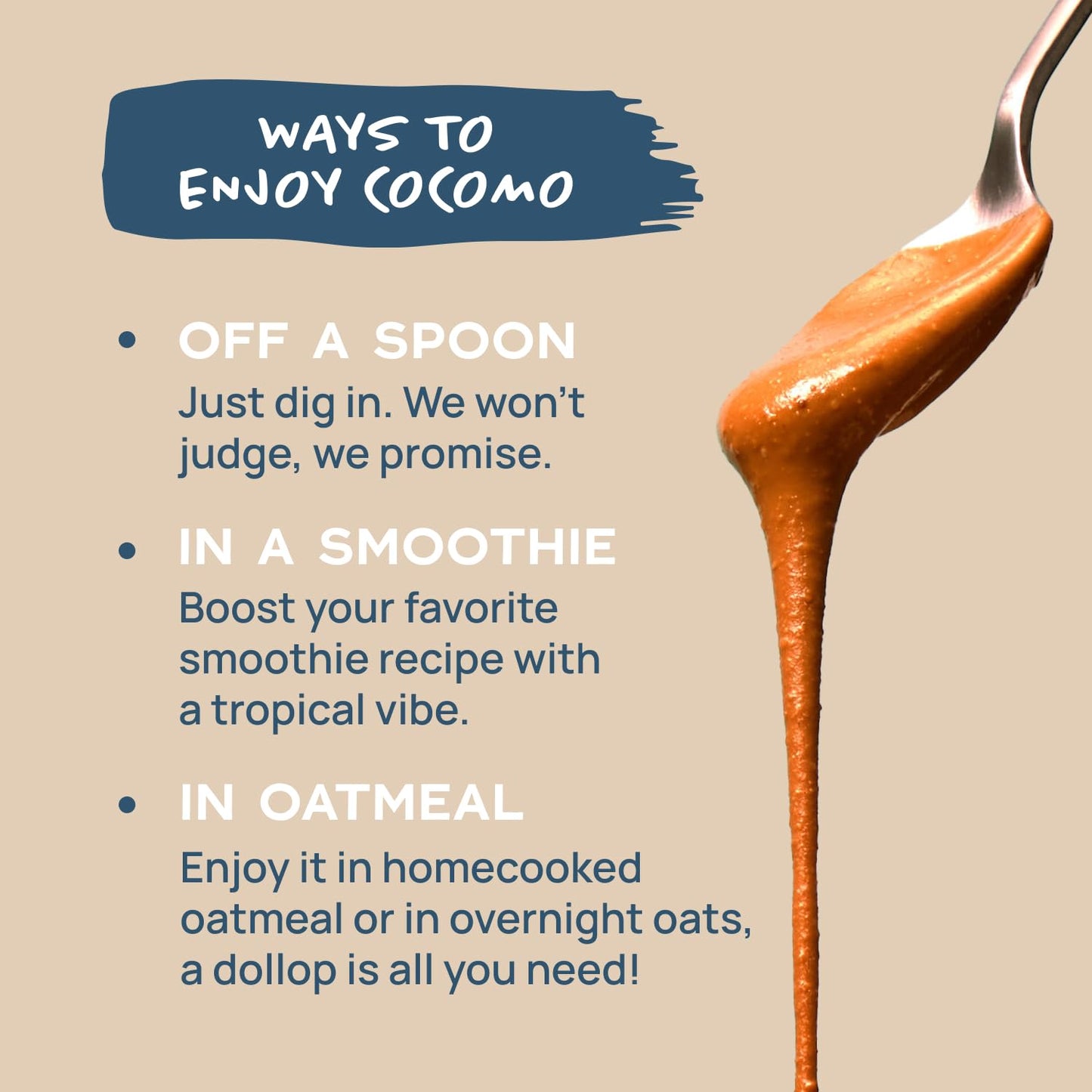 Cocomo Coconut Peanut Butter Spread, 16 oz - Organic Peanut Butter, Natural, Gluten Free, Vegan, High Protein, Healthy Snack, Sm