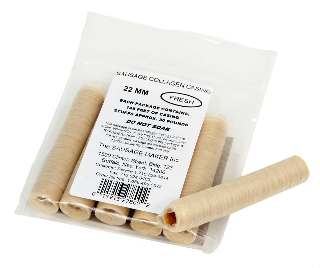 The Sausage Maker - Fresh Collagen Sausage Casings, 22mm (7/8'')