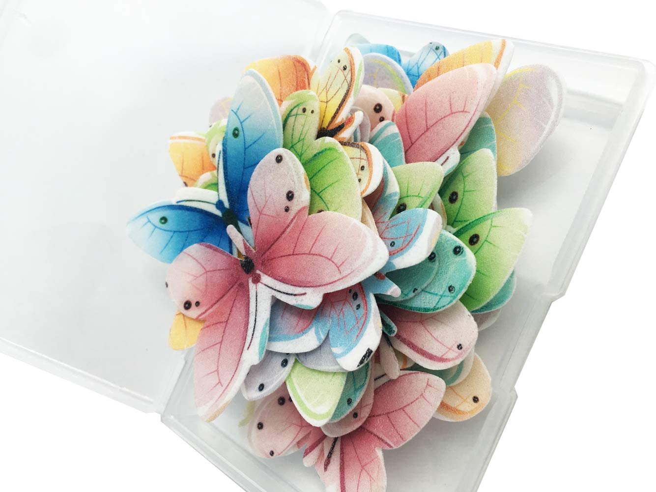 Set Of 30 Edible Butterfly Cupcake Toppers Wedding Cake Birthday Party Food Decoration Mixed Size & Colou