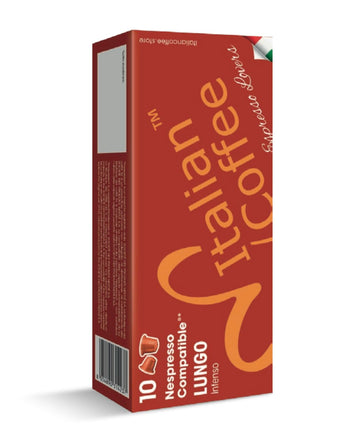Italian Coffee for Espresso Lovers pods compatible with Nespresso Original machines  Italian Expresso capsules (100 Lungo regular pods  100 Count (Pack of 1))