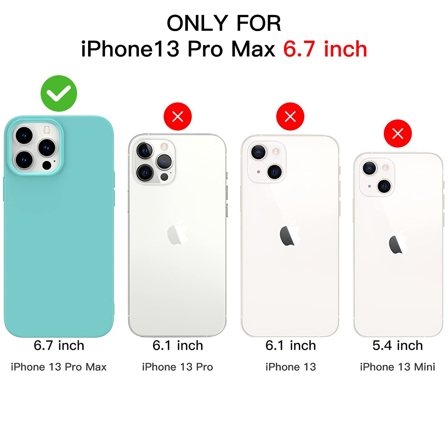 Amytor Designed For Iphone 13 Pro Max Case, Silicone Ultra Slim Shockproof Phone Case With Soft Anti-Scratch Microfiber Lining,