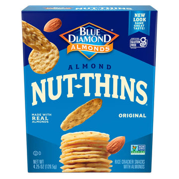 Blue Diamond Almonds, Original Almond Nut Thins Crackers, 4.25oz