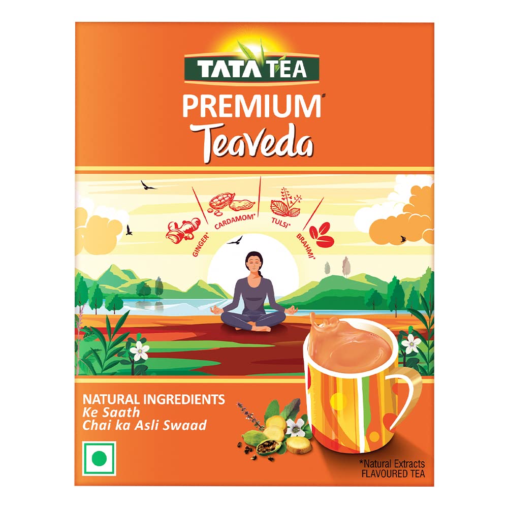 Tata Tea Top-Grade Teaveda | Top-High Standardssam Tea Leaves | With Goodness Of Time-Tested Indian Ingredients -Tulsi  Elaichi  Flavor Blendger & Brahmi | Flavoured Tea | 250 Gram
