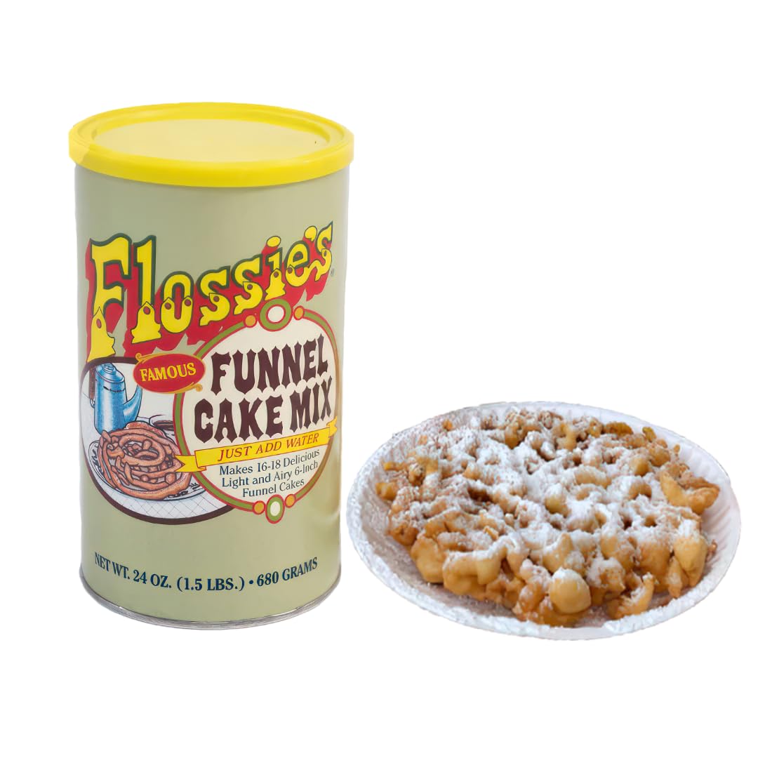 Flossies Famous Funnel Cake Mix, Create Carnival-Inspired Funnel Cakes W/Ease, Authentic Carnival Flavors, Irresistibly Deliciou