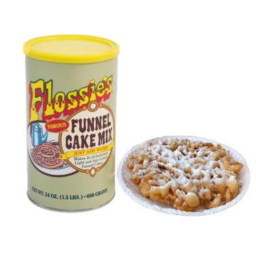 Flossies Famous Funnel Cake Mix, Create Carnival-Inspired Funnel Cakes W/Ease, Authentic Carnival Flavors, Irresistibly Deliciou