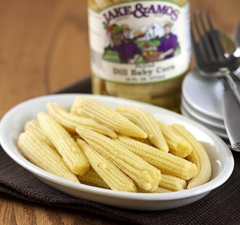 Jake & Amos Pickled Dill Baby Corn / 2 - 16 Oz. Jars