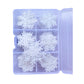90Pcs Edible White Snowflakes Cake Toppers Christmas Winter Party Cupcake Decoration White And Blue