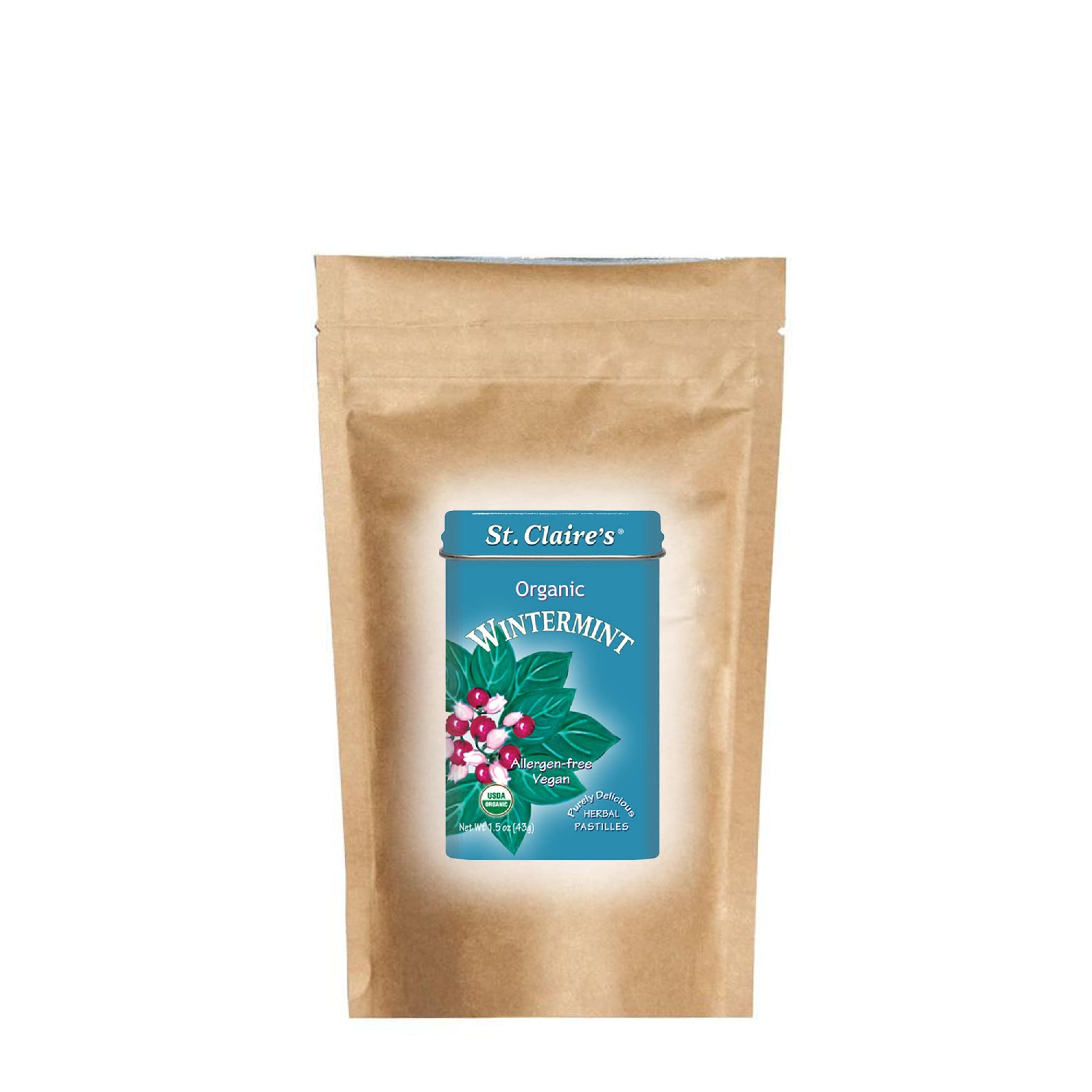 St. Claire'S Organic Breath Mints, (Wintermint, 8 Refill Bag, Over 240 Pieces) | Gluten-Free, Vegan, Gmo-Free, Plant-Based, Alle