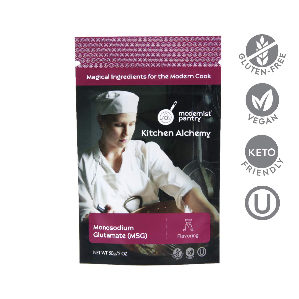 Modernist Pantry Monosodium Glutamate (MSG) Gluten-Free Vegan 50g/2oz - OU Kosher Certified