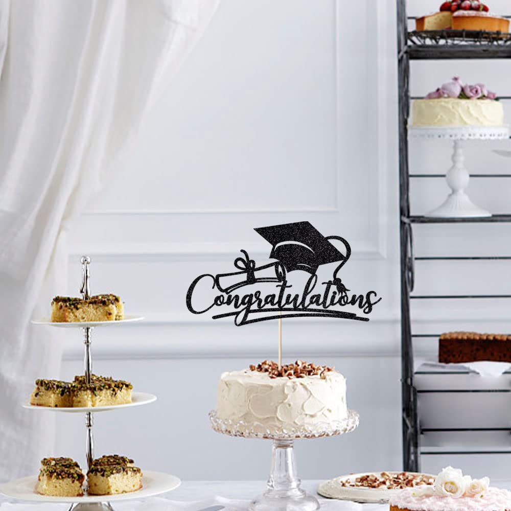 Sodasos Congratulations 2024 Graduation Cake Topper,Congrats Grad Cake Decor - 2024 High School; College;Senior Graduation Party