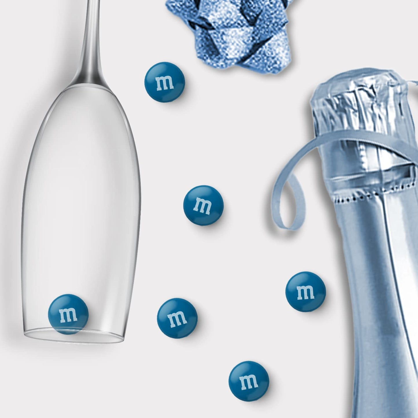 M&Ms World Blue Candy Bulk - Milk Chocolate Candy, 2 Lbs Resealable Pack For Graduation, Wedding, 4Th Of July, Birthdays, Party