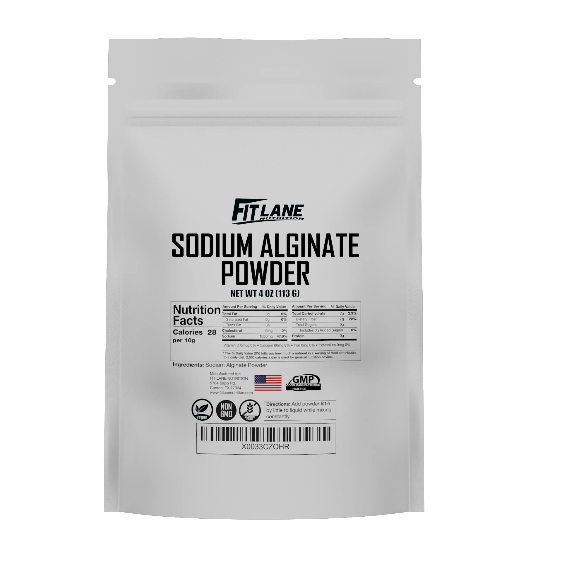 Sodium Alginate Powder 4 Oz, Pure Food Grade Bulk Powder For Thickening, Premium Molecular Gastronomy Ingredient - Non-Gmo And V