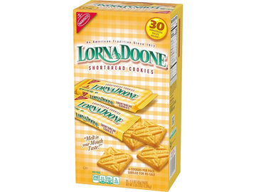NABISCO Lorna Doone Shortbread Cookies - 30 Count, 1.5 Ounce Packs, Golden Color, Model 00044000013141