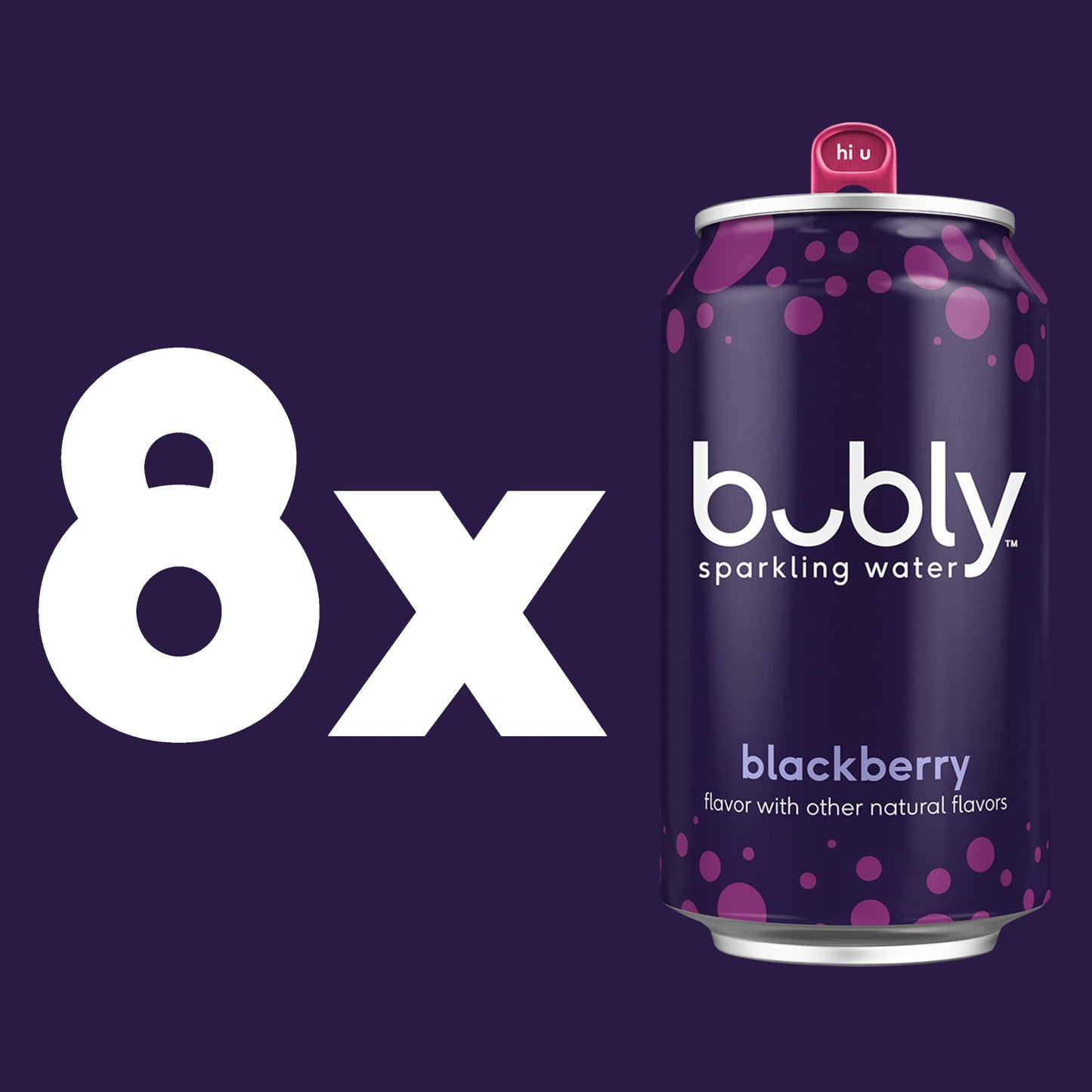 bubly Sparkling Water, Blackberry, Zero Sugar & Zero Calories, Seltzer Water,12 Fl Oz Cans (Pack of 8)