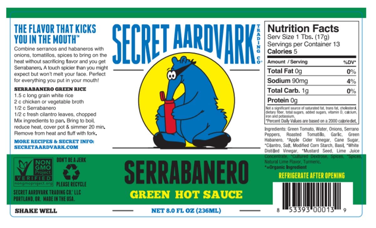 Secret Aardvark Hot Sauce Variety Pack - Hot Sauce Sampler, Spicy Hot Sauce Gift Set With Habanero, Serraberano, And Smoky Chipo